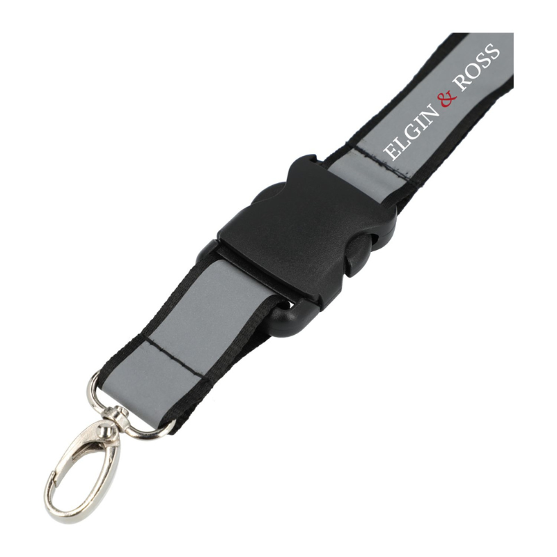 Recycled Polyester Reflective Lanyard - EarthHero Corporate Gifting and Custom Swag