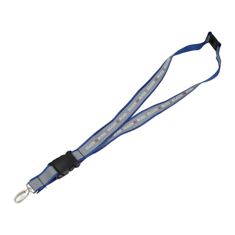 Recycled Polyester Reflective Lanyard - EarthHero Corporate Gifting and Custom Swag