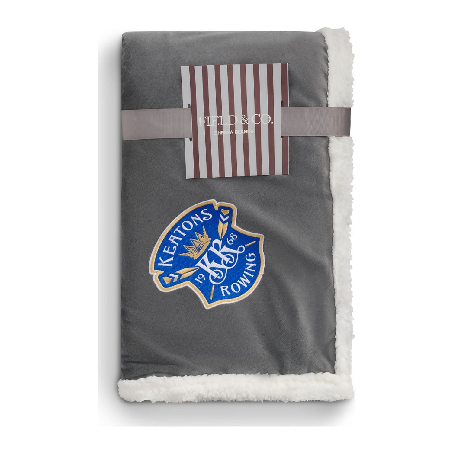 100% Recycled PET Custom Sherpa Blanket - EarthHero Corporate Gifting and Custom Swag