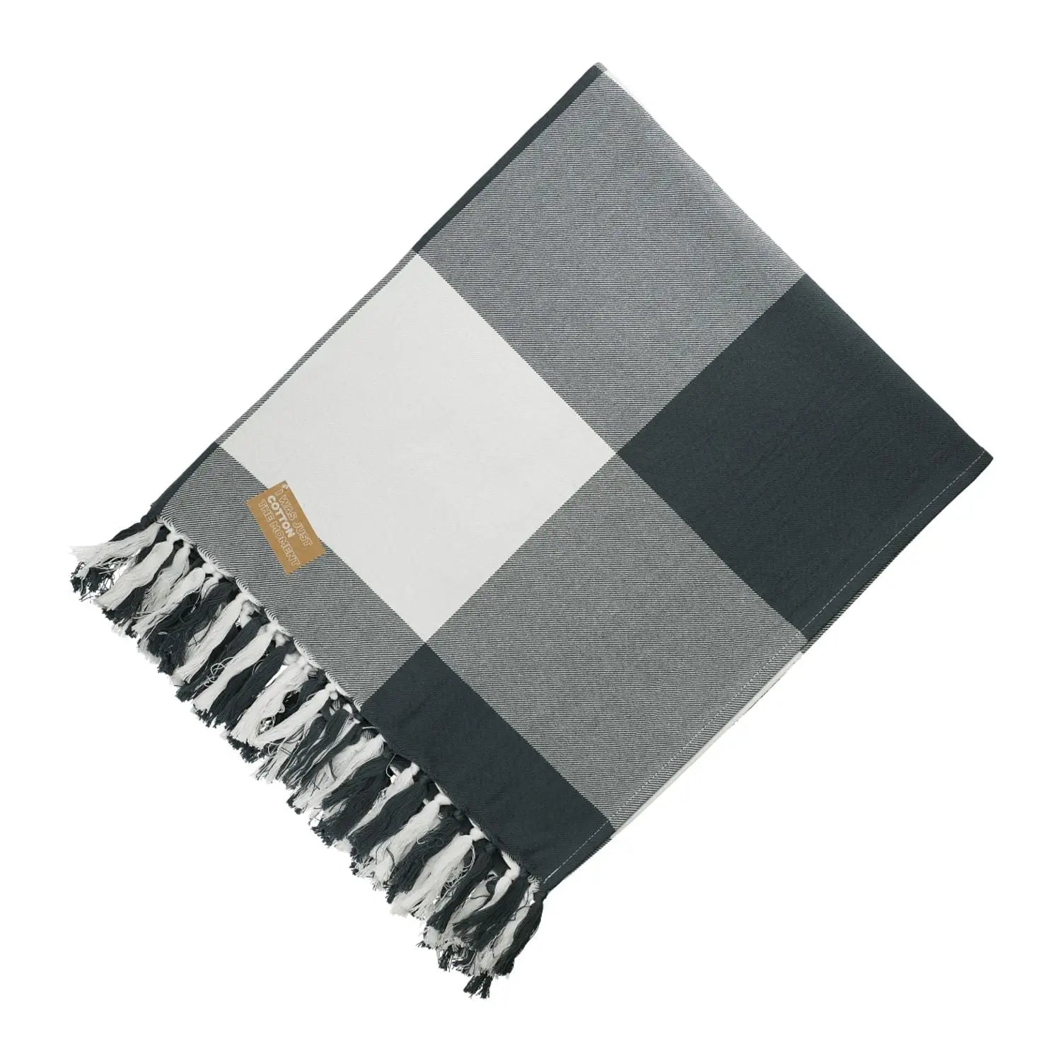 Organic Cotton Check Throw Blanket - EarthHero Corporate Gifting and Custom Swag