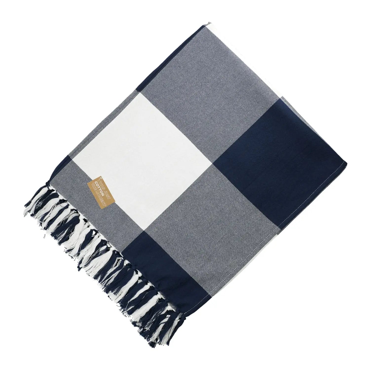 Organic Cotton Check Throw Blanket - EarthHero Corporate Gifting and Custom Swag