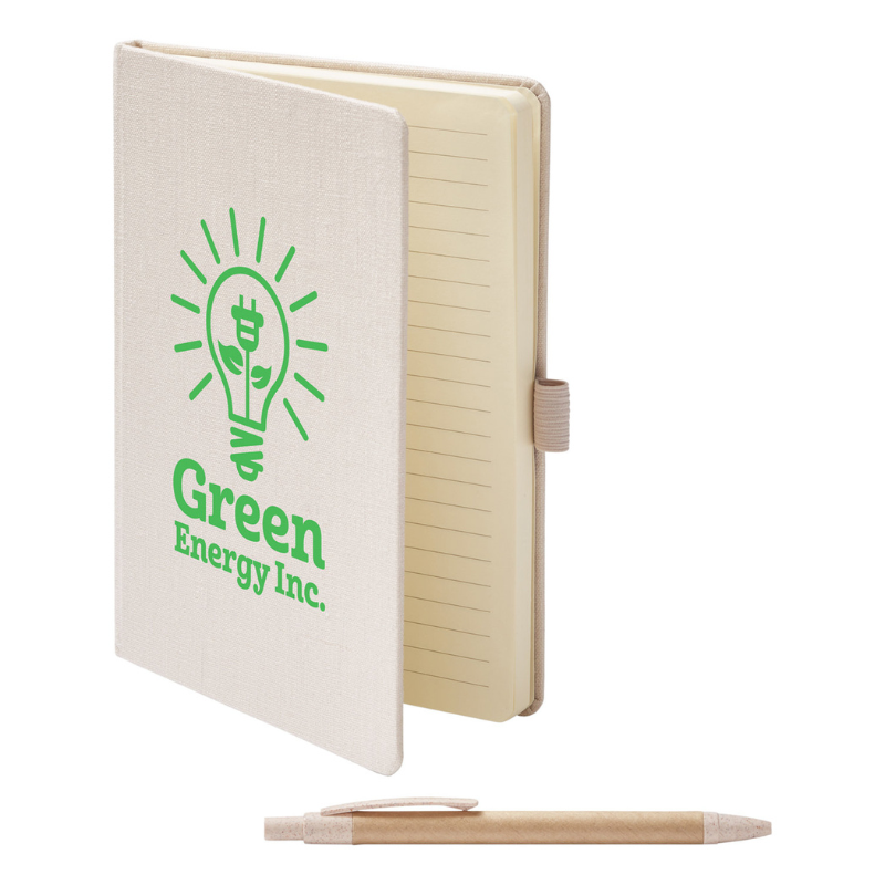 Hemp Journal and Pen - EarthHero Corporate Gifting and Custom Swag