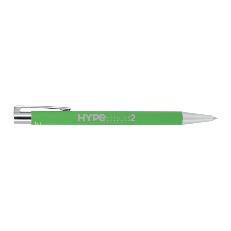Maxi Recycled Aluminum Soft Touch Gel Pen - EarthHero Corporate Gifting and Custom Swag