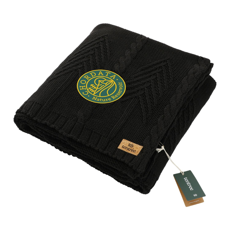 Organic Cotton Cable Blanket - EarthHero Corporate Gifting and Custom Swag