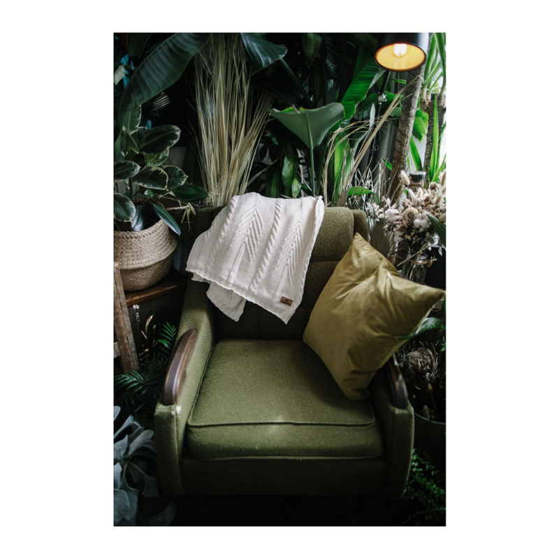 Organic Cotton Cable Blanket - EarthHero Corporate Gifting and Custom Swag