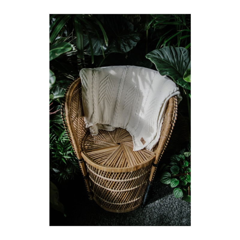 Organic Cotton Cable Blanket - EarthHero Corporate Gifting and Custom Swag