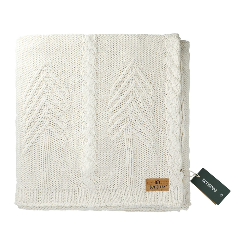 Organic Cotton Cable Blanket - EarthHero Corporate Gifting and Custom Swag