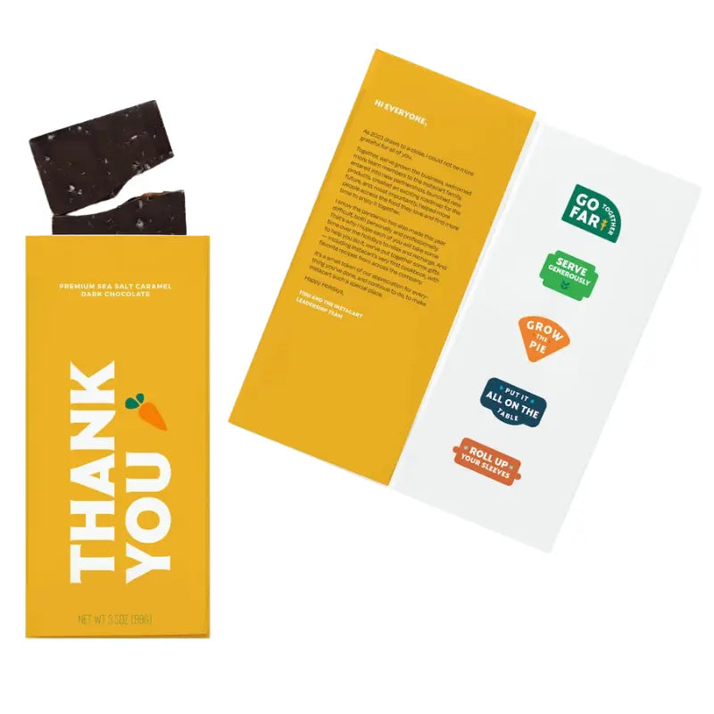 Custom Chocolate Bar + Greeting Card in One - EarthHero Corporate Gifting and Custom Swag