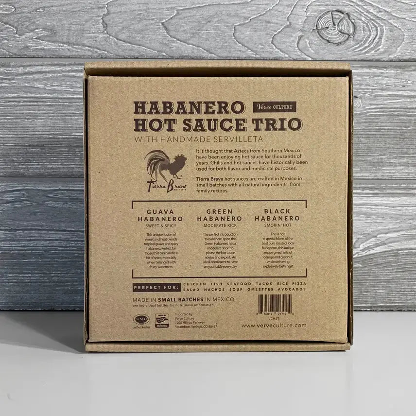 Habanero Hot Sauce Trio & Servilleta Gift Set - EarthHero Corporate Gifting and Custom Swag