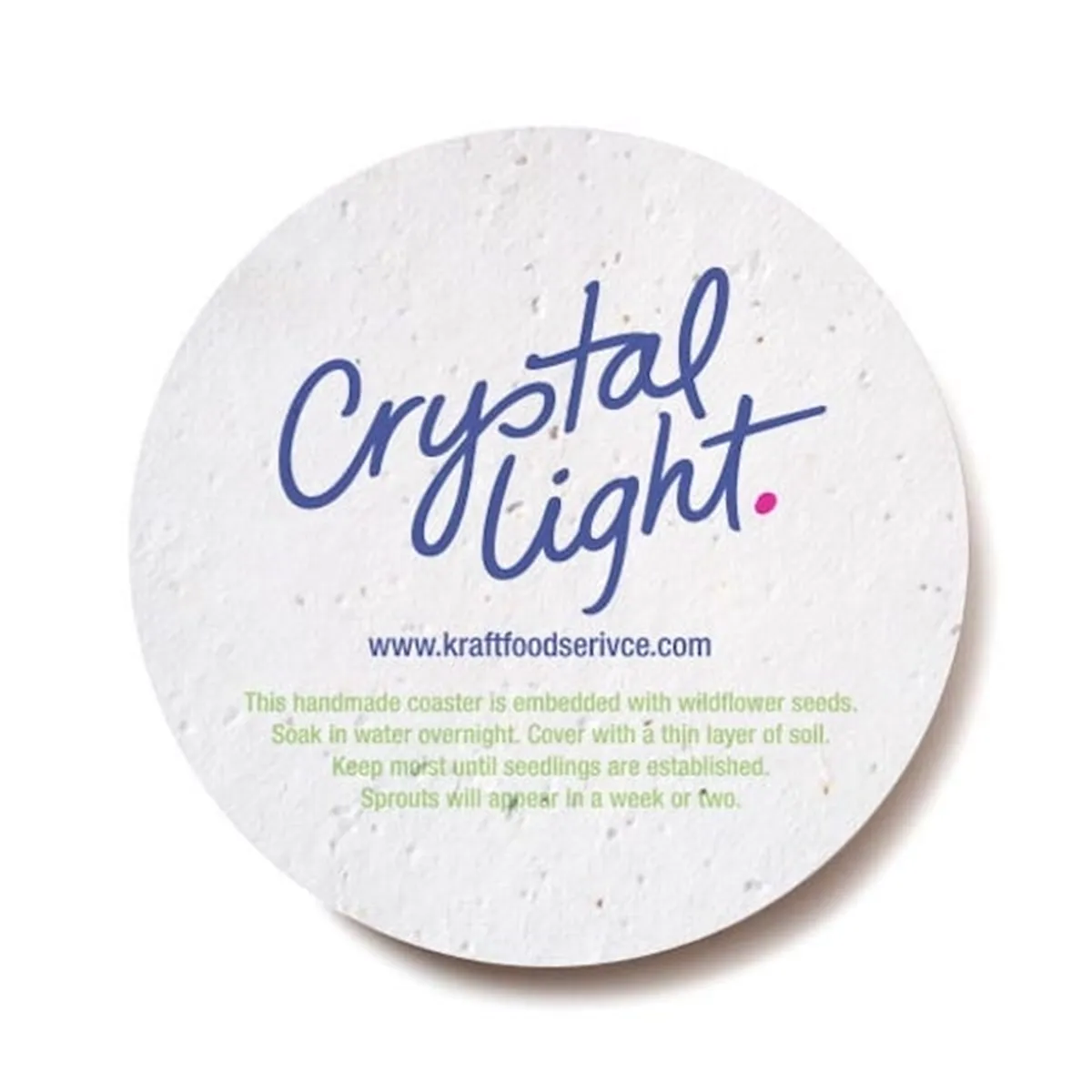 Custom Seed Paper Coaster - 3" Round - EarthHero Corporate Gifting and Custom Swag