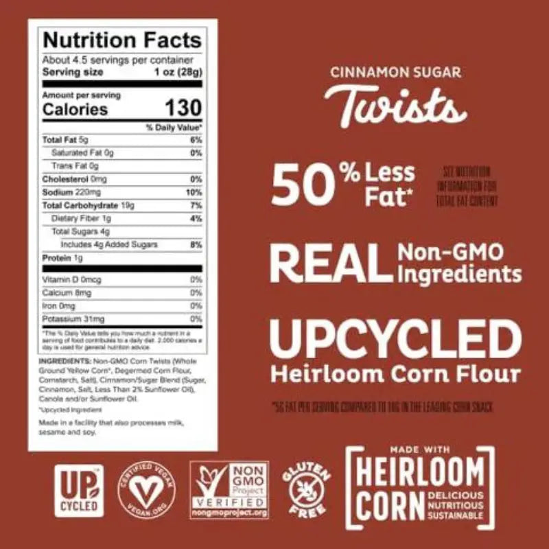 Heirloom Corn Twist Snacks Pipcorn