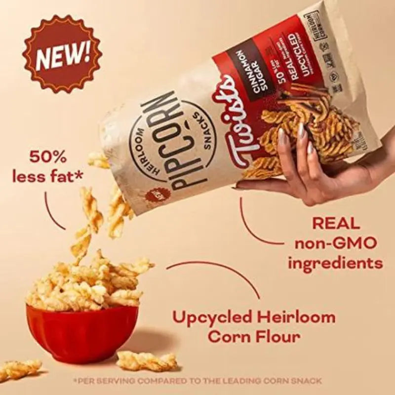 Heirloom Corn Twist Snacks Pipcorn