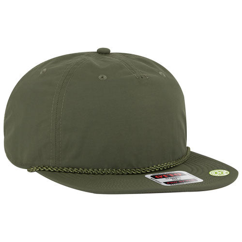 Custom Branded Recycled Nylon Sustainable 5 Panel Hat Otto