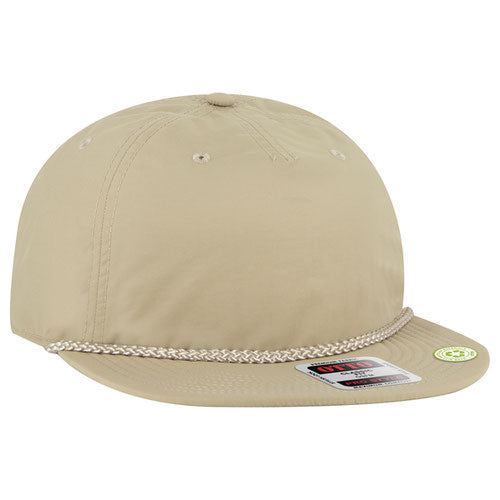 Custom Branded Recycled Nylon Sustainable 5 Panel Hat Otto