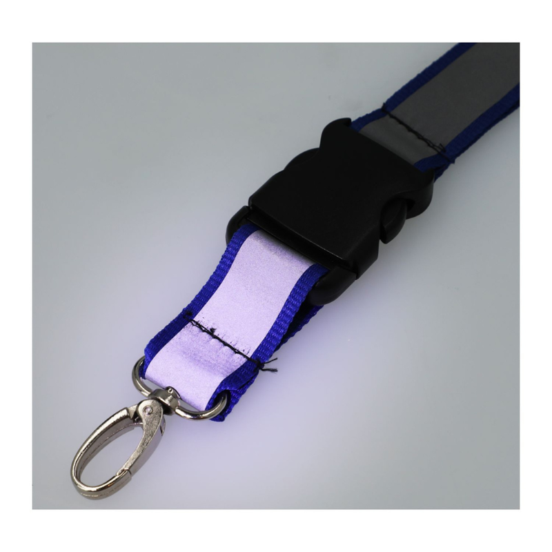 Recycled Polyester Reflective Lanyard - EarthHero Corporate Gifting and Custom Swag