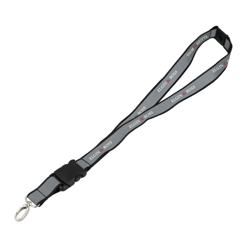 Recycled Polyester Reflective Lanyard - EarthHero Corporate Gifting and Custom Swag