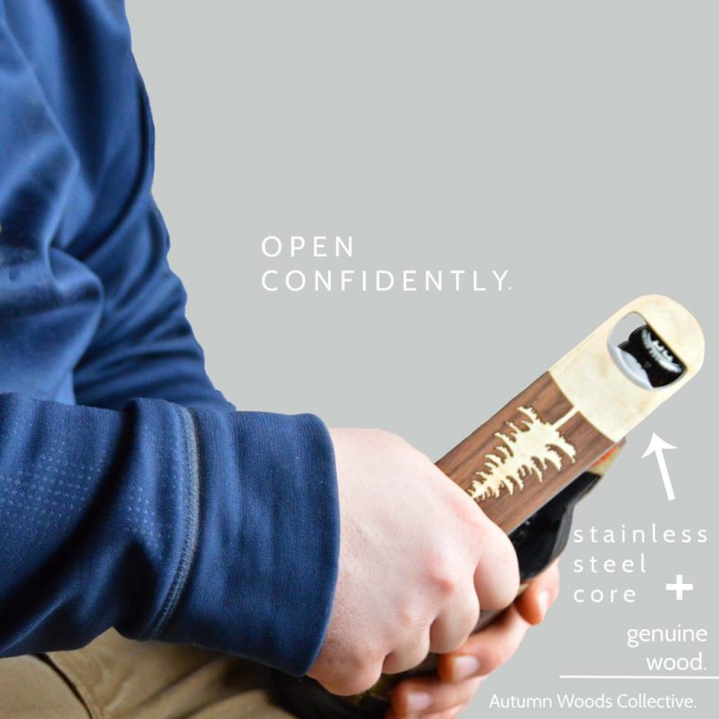 Handcrafted Wooden Bottle Opener Autumn Woods Collective
