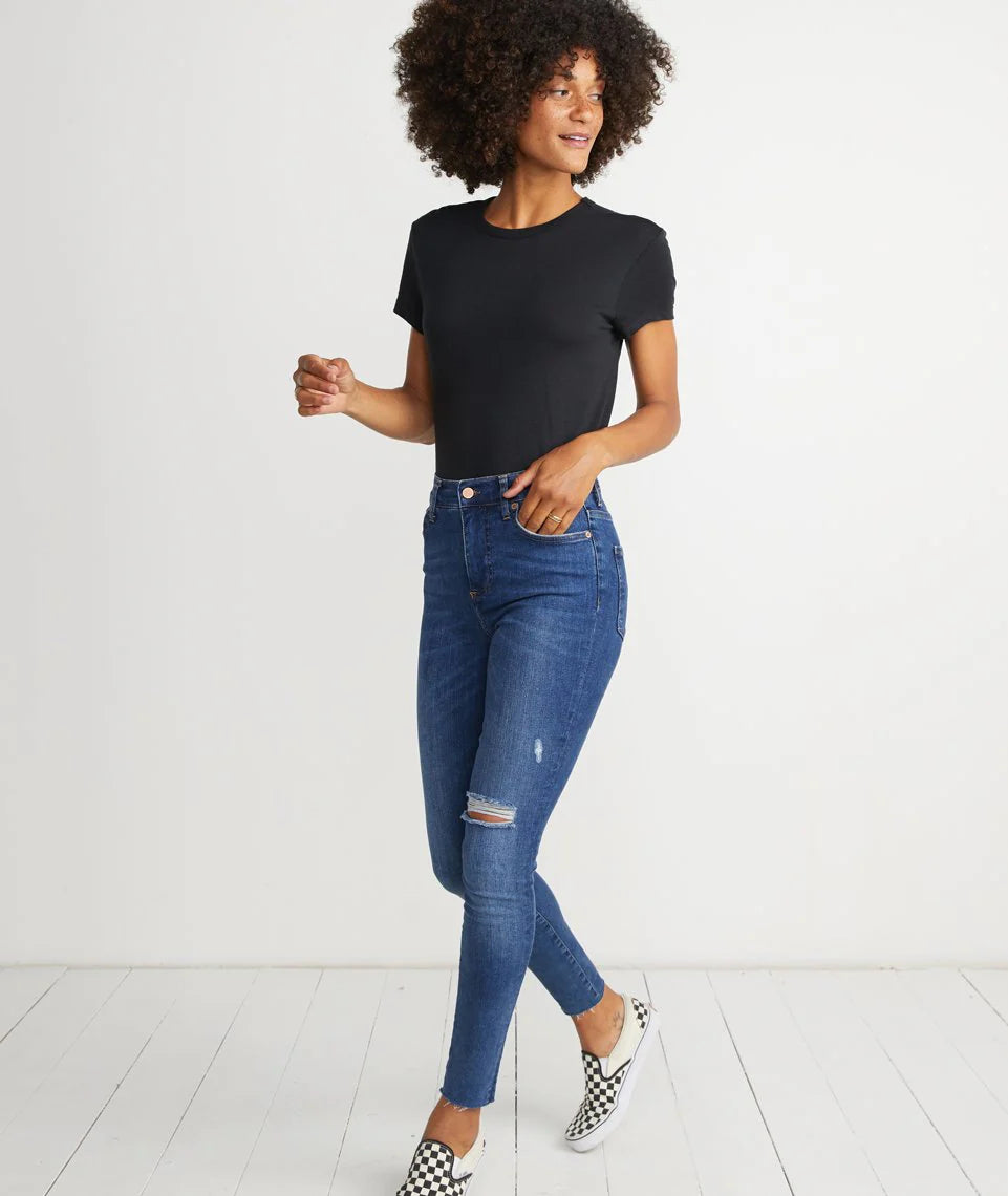 Custom Marine Layer Women's Signature Crew - EarthHero Corporate Gifting and Custom Swag