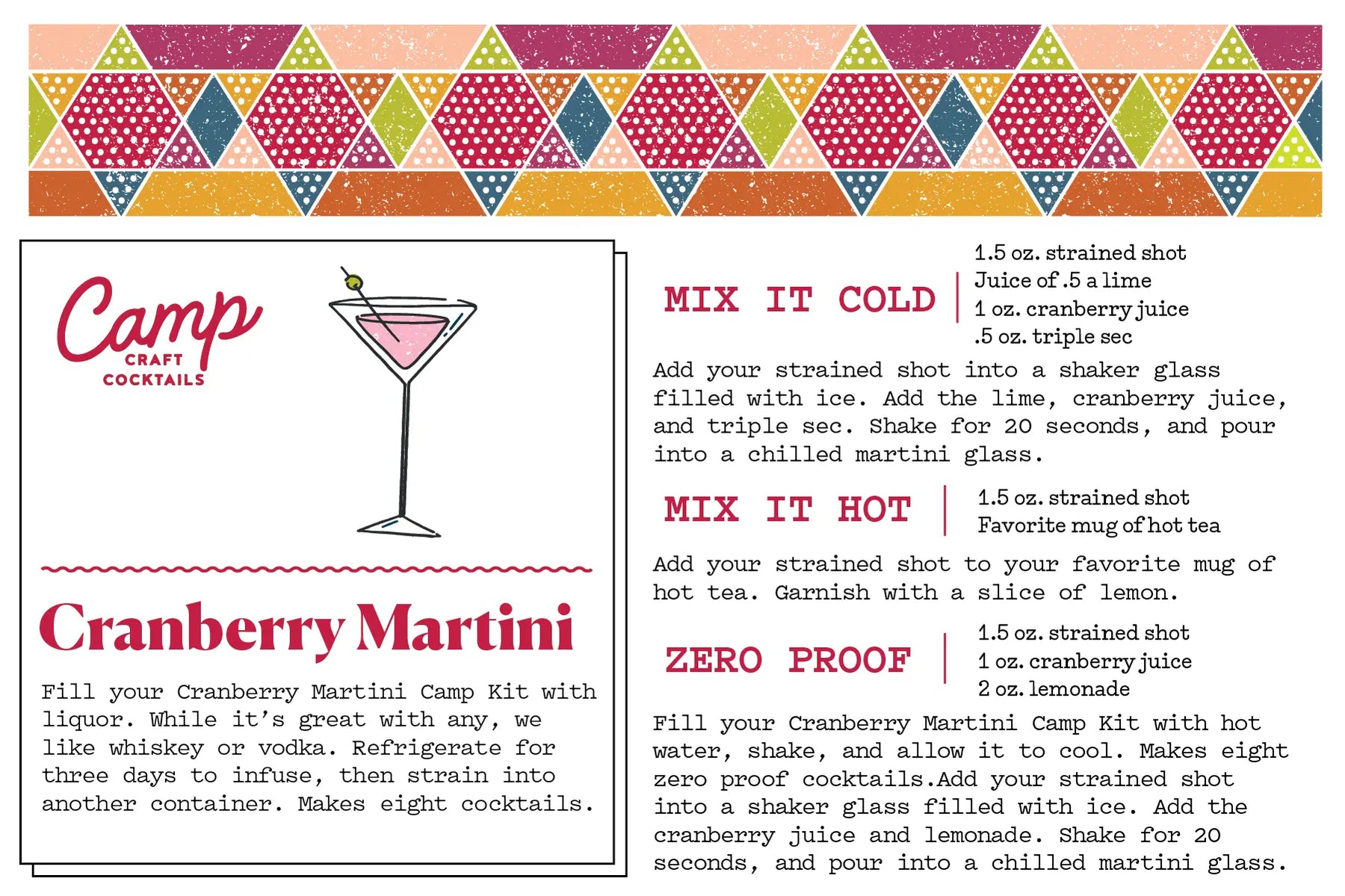 Cranberry Martini Cocktail Mix - EarthHero Corporate Gifting and Custom Swag