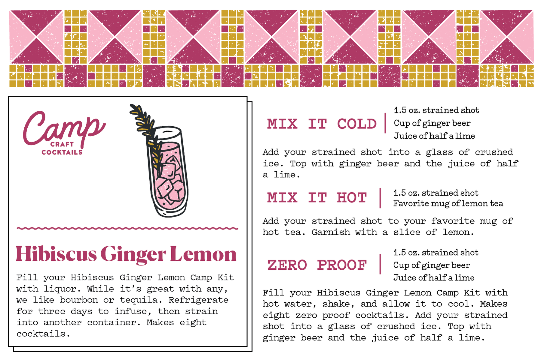 Hibiscus Ginger Lemon Cocktail Mix