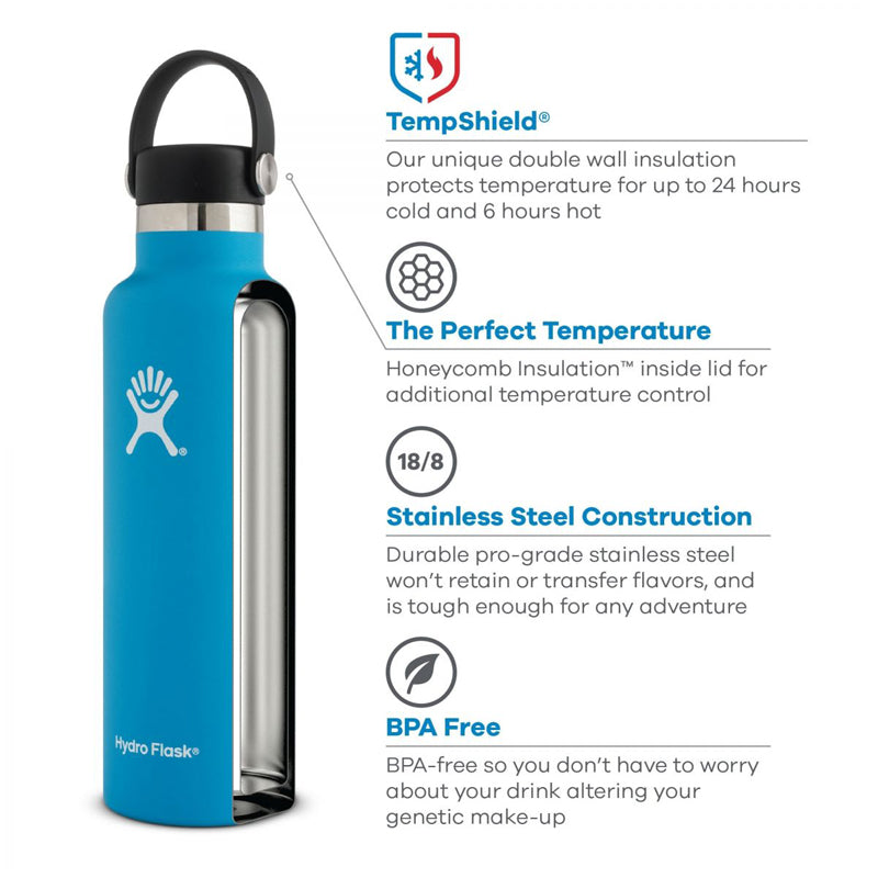 Standard Mouth Water Bottle 24oz Hydro Flask