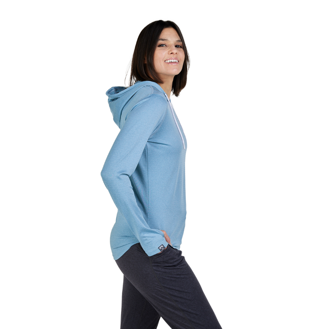 Sightseer Long Sleeve UPF 30+ Hoodie - Women's - EarthHero Corporate Gifting and Custom Swag