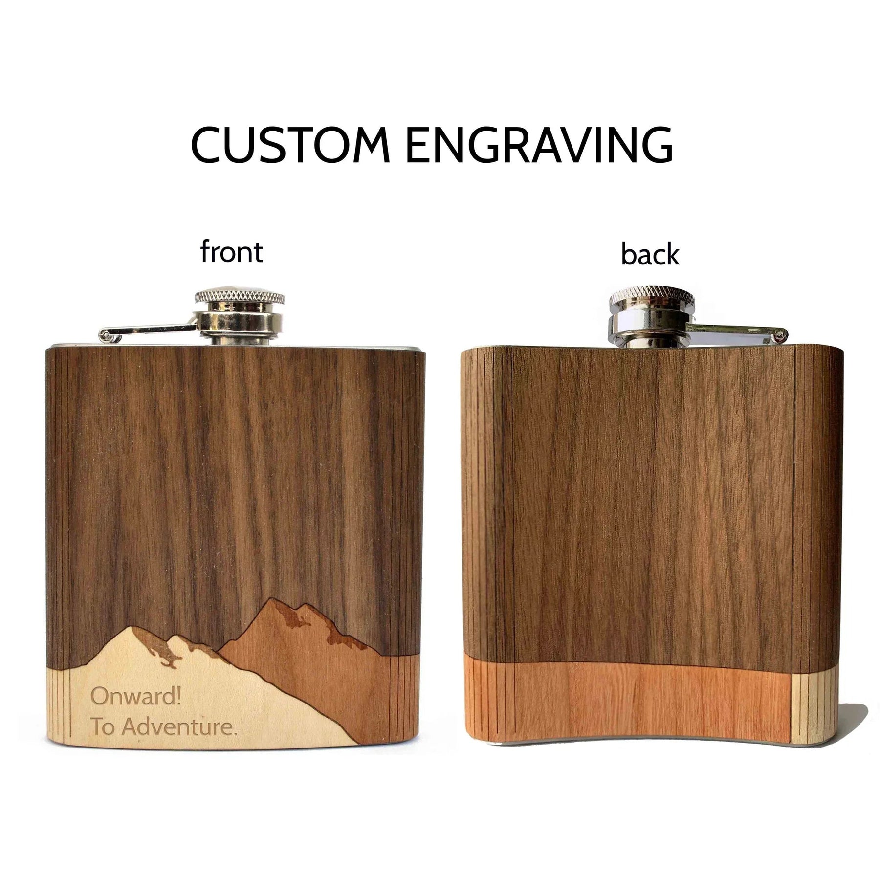 Handcrafted Wooden Flask Autumn Woods Collective