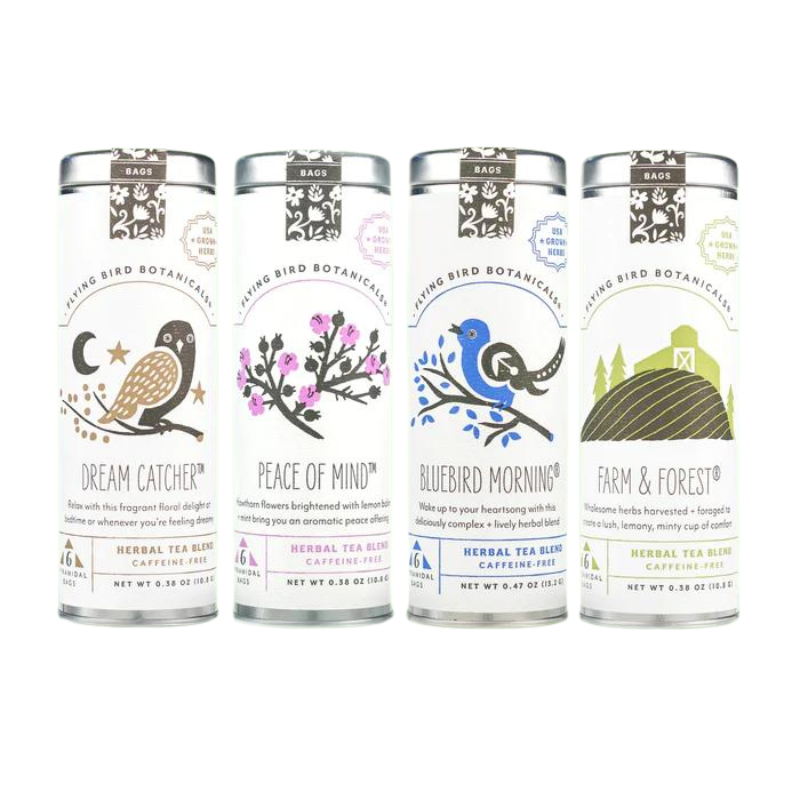 Herbal Tea Lover's Gift Box Set Flying Bird Botanicals