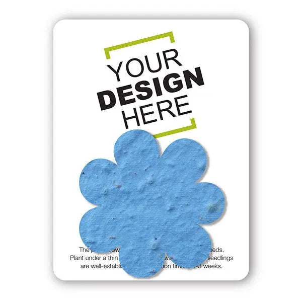 Custom Card with Seed Paper Shape Bloomin