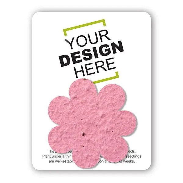 Custom Card with Seed Paper Shape Bloomin
