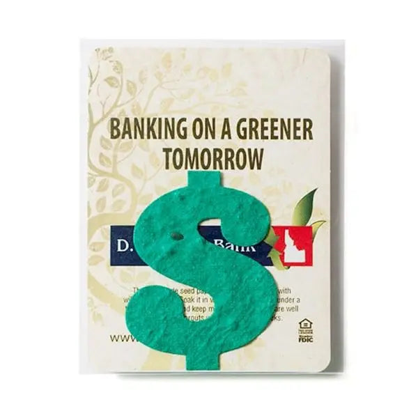 Custom Card with Seed Paper Shape Bloomin