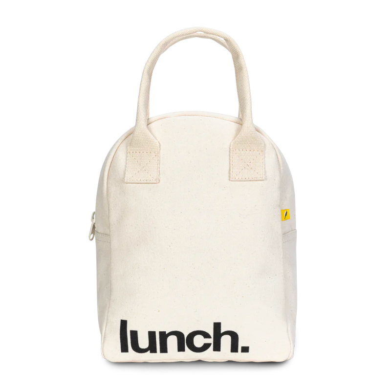 Organic Cotton Zipper Lunch Bag Fluf