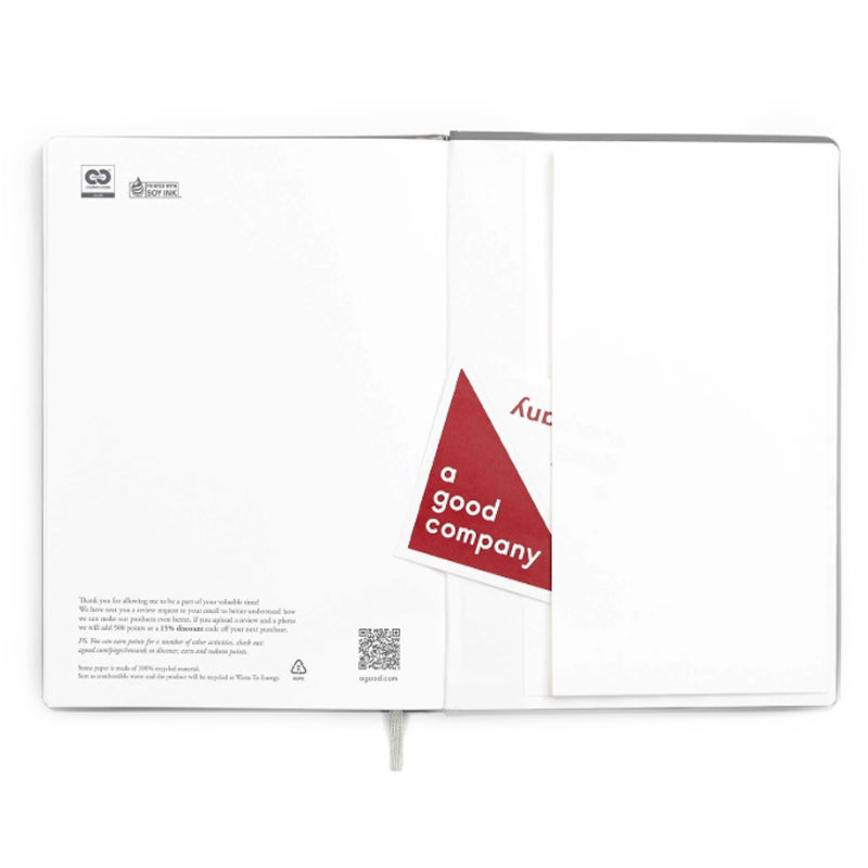 Hardcover Recycled Stone Paper Notebook AGood Co.