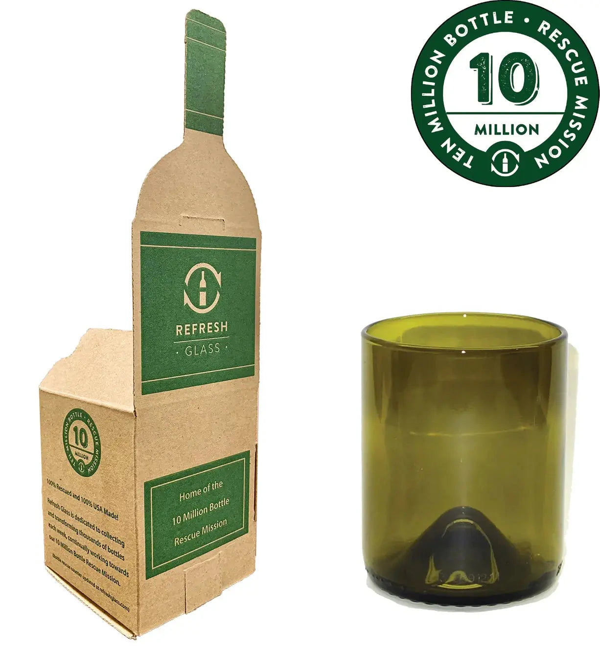 Recycled 12oz Lowball Glass - Single - EarthHero Corporate Gifting and Custom Swag