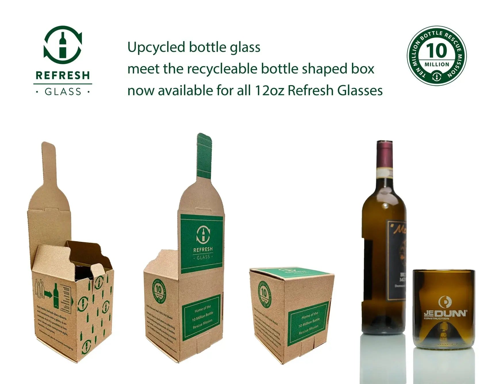 Recycled 12oz Lowball Glass - Single - EarthHero Corporate Gifting and Custom Swag