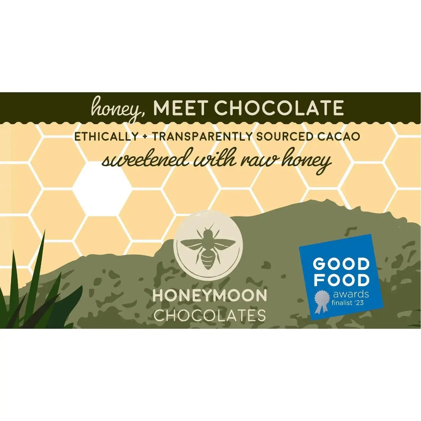 50% Milk Chocolate + Strawberry Raw Honey Chocolate Bar Honeymoon Chocolates
