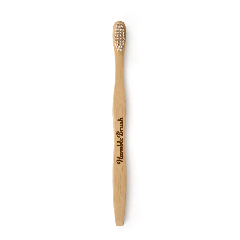 Soft Bamboo Toothbrush - White - EarthHero Corporate Gifting and Custom Swag