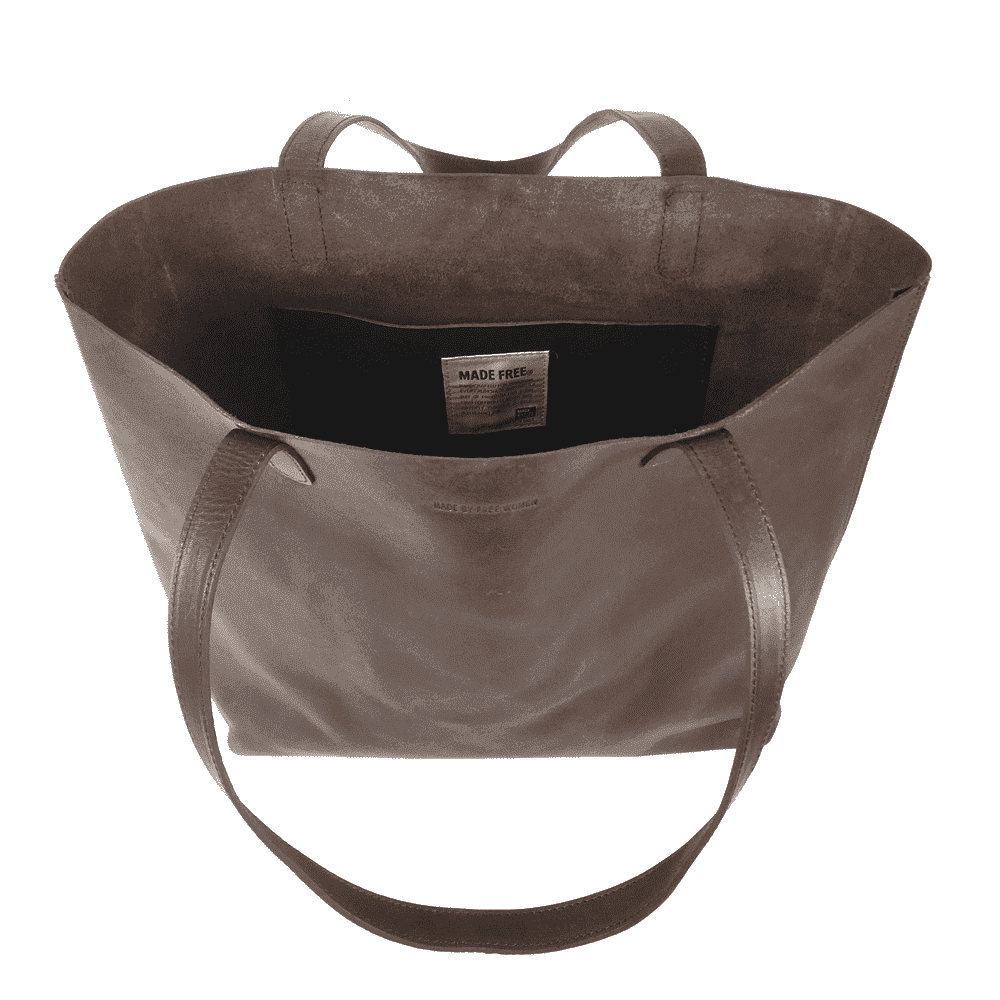 Versatile Brown Leather Tote Tote