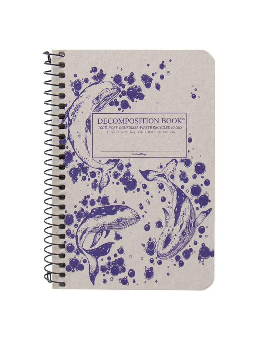 Pocket Sized Ruled Spiral Decomposition Notebook