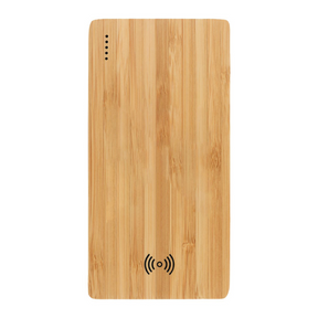 FSC 100% Bamboo 5000 mAh Wireless Charger Power Bank