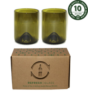 Recycled 12oz Lowball Glass - 2-Pack