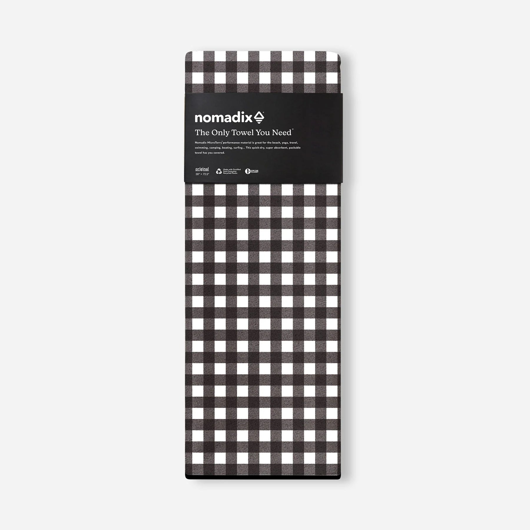 Original Towel: Gingham Black Nomadix