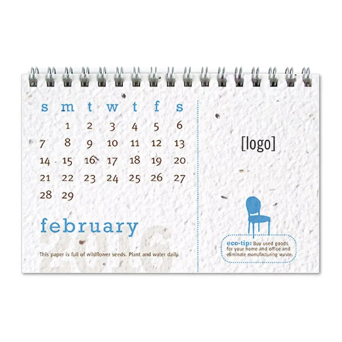 Custom Seed Paper Desk Calendar