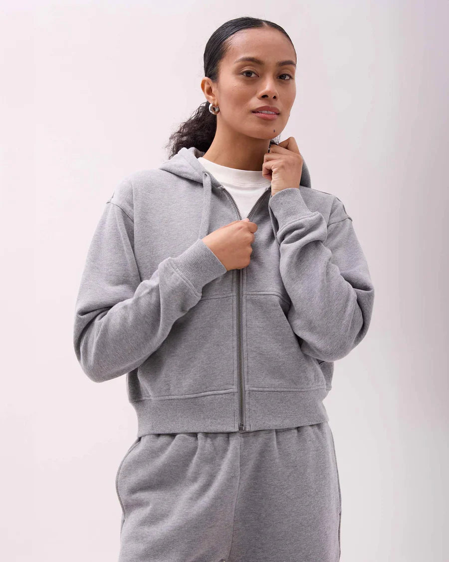 Women's Recycled Fleece Zip Hoodie Richer Poorer