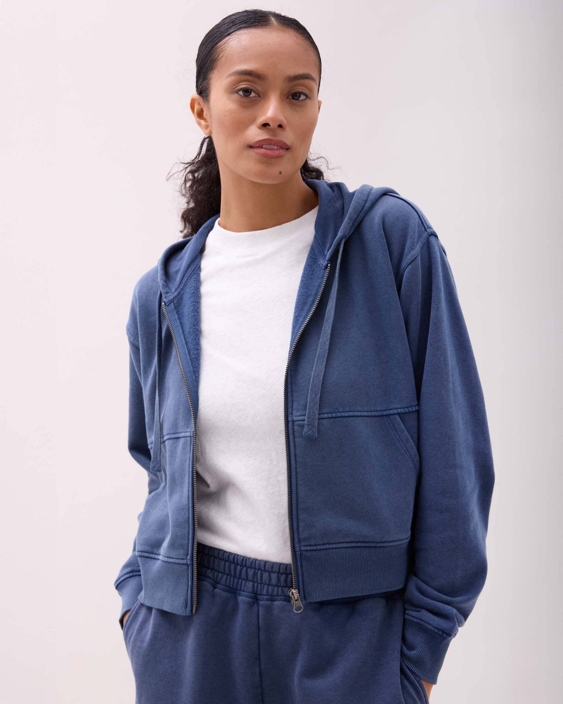 Women's Recycled Fleece Zip Hoodie Richer Poorer