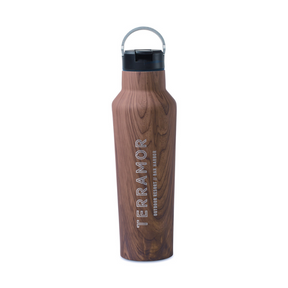 CORKCICLE Sport Canteen 20oz Walnut with Logo