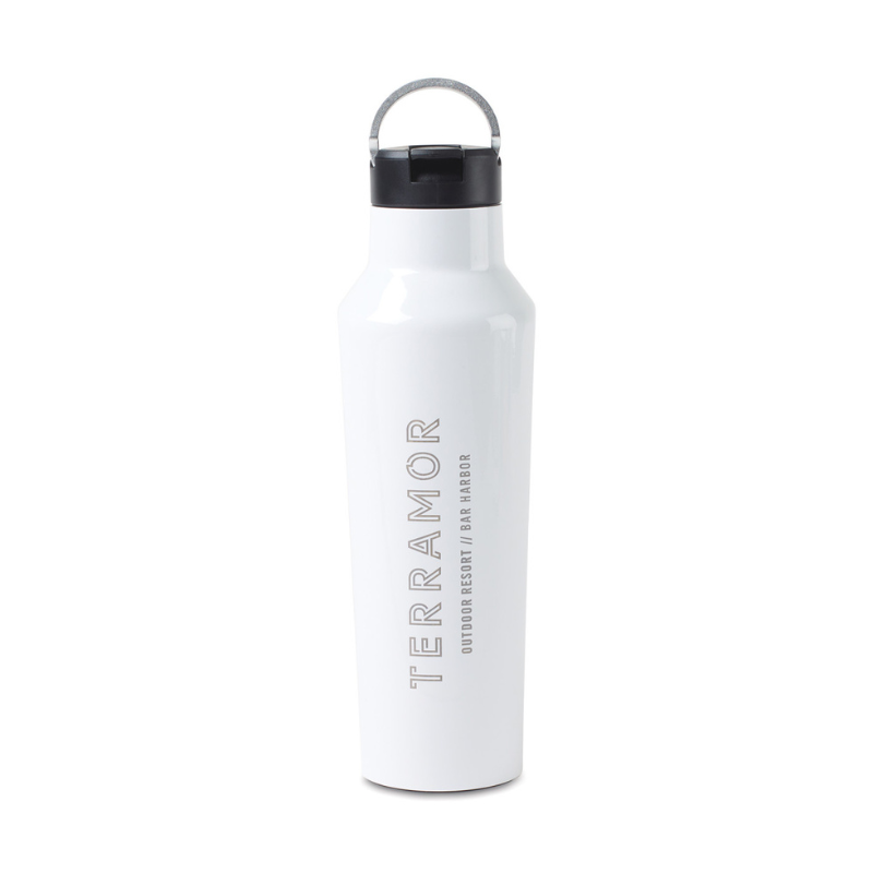 CORKCICLE Sports Canteen 20oz White with Logo