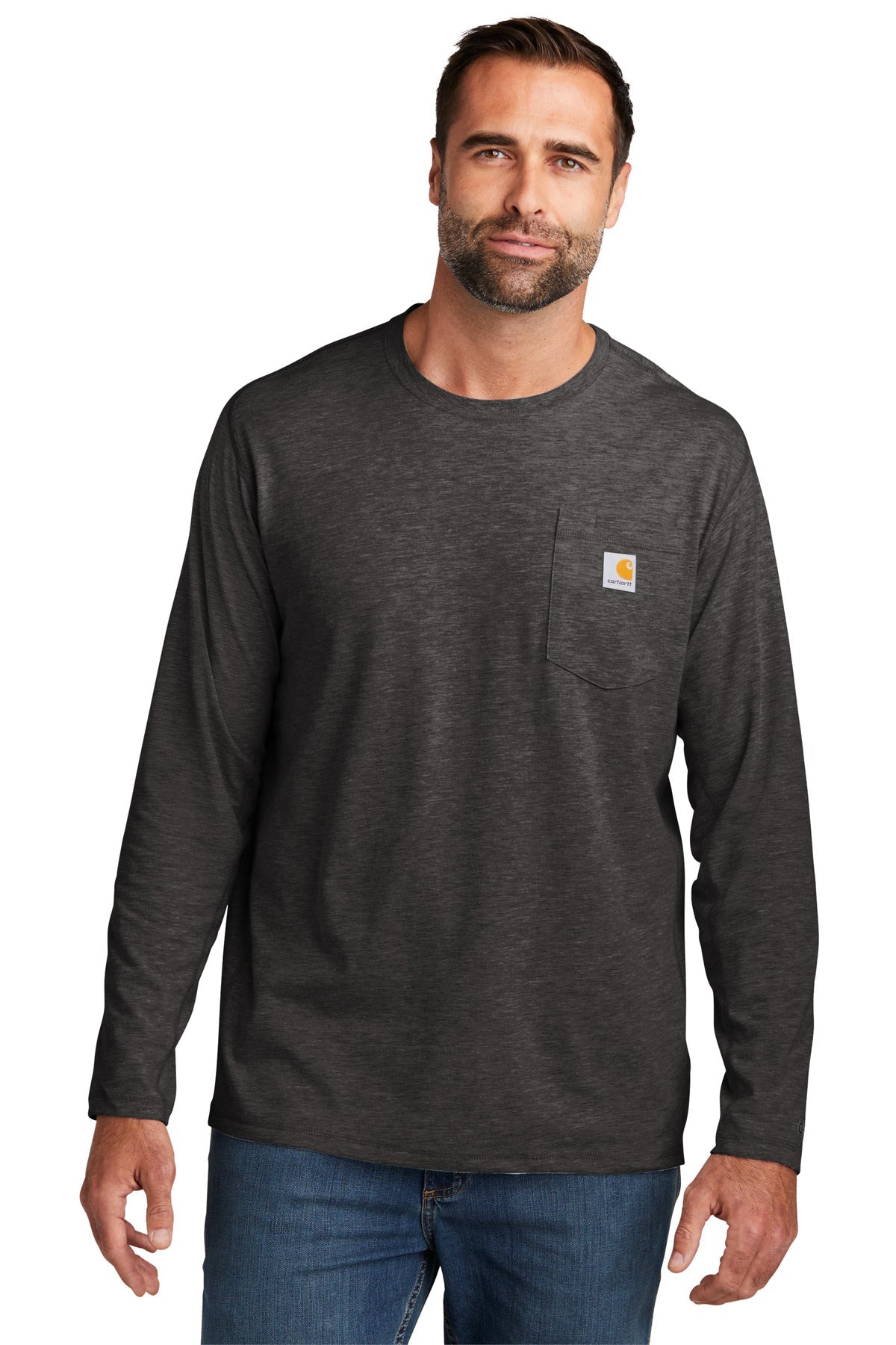 DISCONTINUED Carhartt Force® Long Sleeve Pocket T-Shirt EarthHero Corporate Gifting and Custom Swag