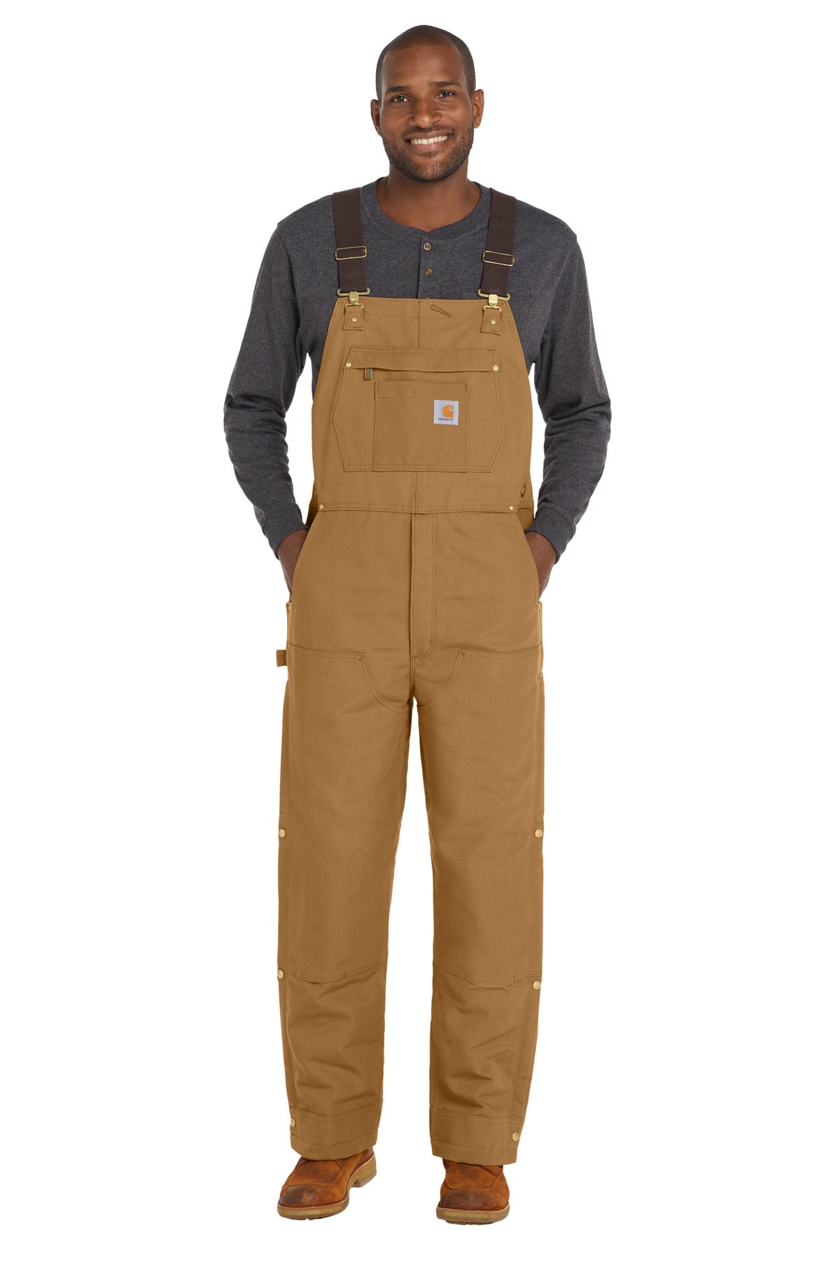 Carhartt® Short Firm Duck Insulated Bib Overalls Carhartt