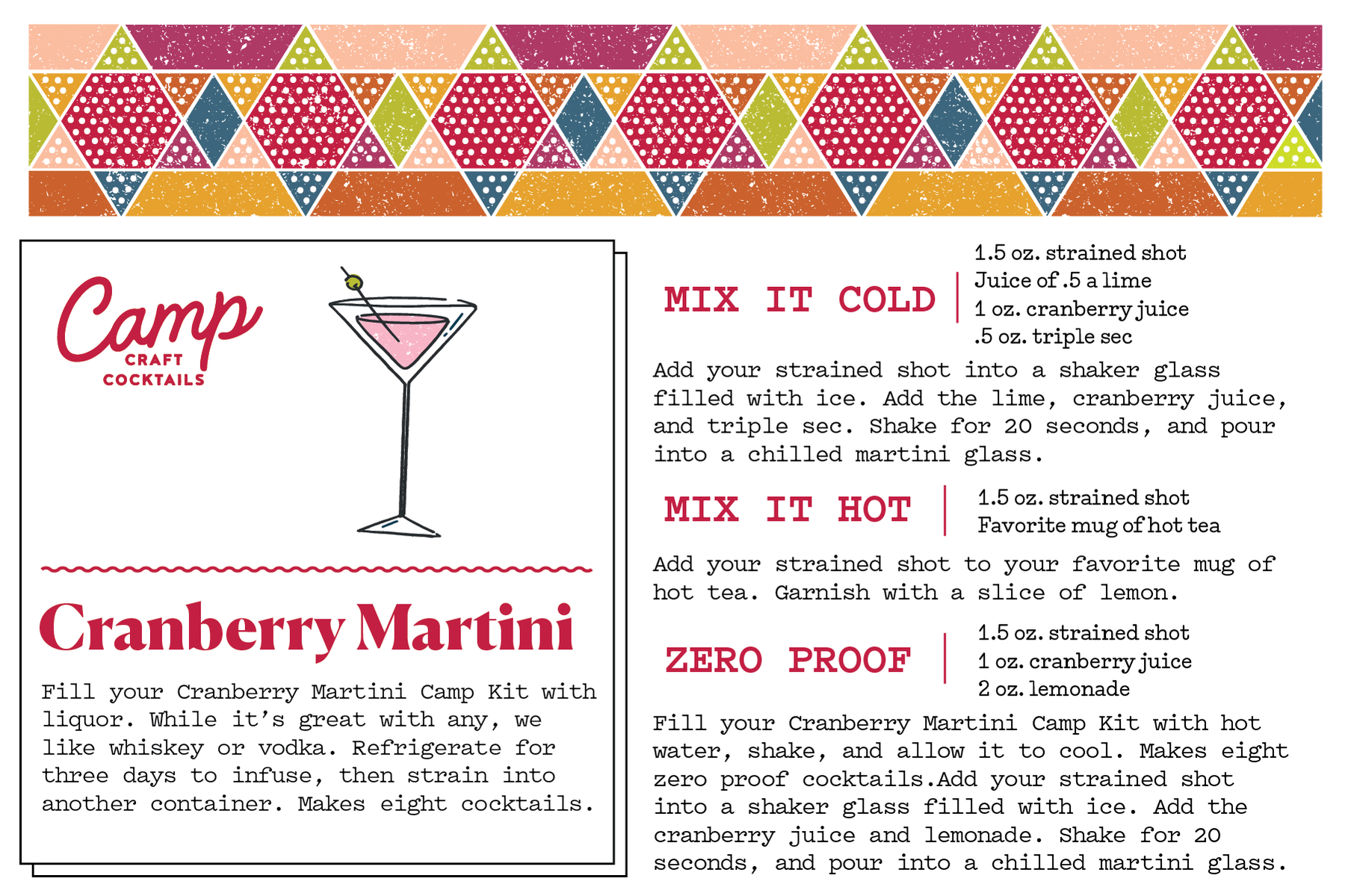 Cranberry Martini Cocktail Mix